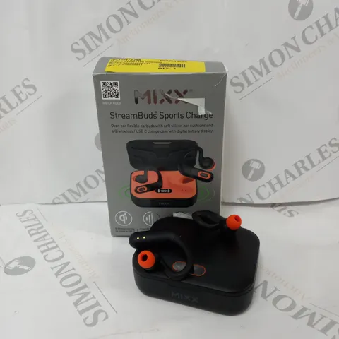 BOXED MIXX STREAMBUDS SPORTS CHARGE OVER-EAR FLEXIBLE EARBUDS