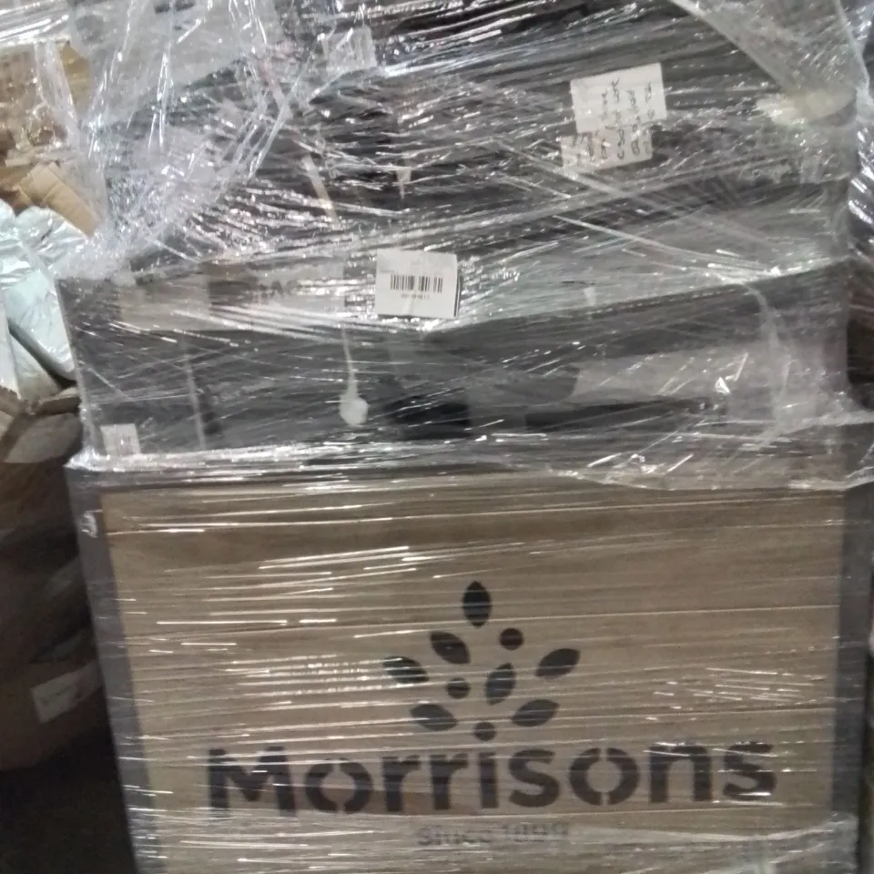 PALLET OF ASSORTED HOUSEHOLD GOODS AND PRODUCTS TO INCLUDE;VACUUM CLEANER,KETTLE,PAIR OF PINK TRAINERS