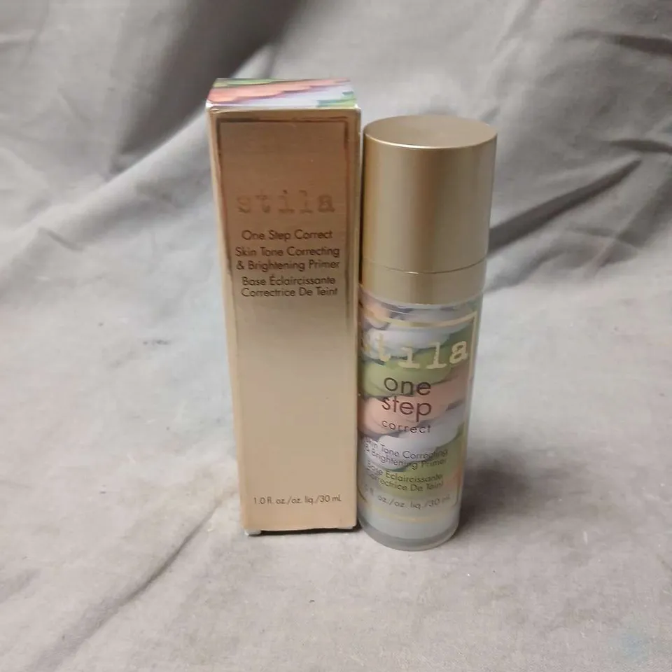 BOXED STILLA ONE STEP CORRECT SKIN TONE CORRECTING & BRIGHTENING PRIMER – 30 ML