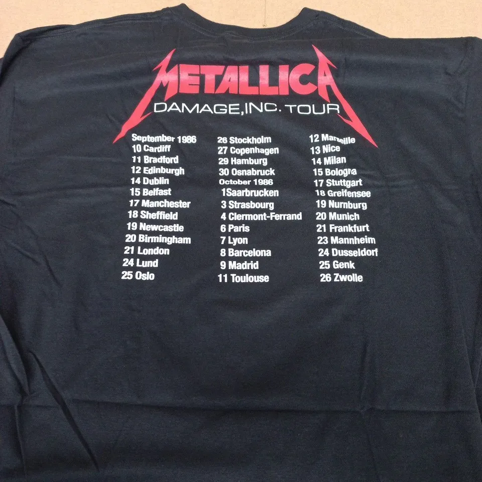 METALLICA MASTER OF PUPPETS TOUR T-SHIRT SIZE XL
