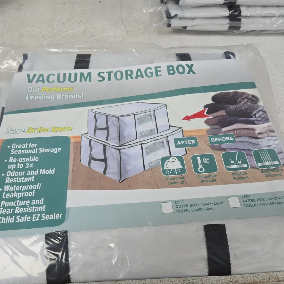 LARGE BOX OF APPROX 8 VACUUM STORAGE BOX – 2-PACK