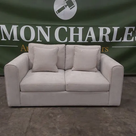 QUALITY DESIGNER 2 SEATER FABRIC UPHOLSTERED SOFA 