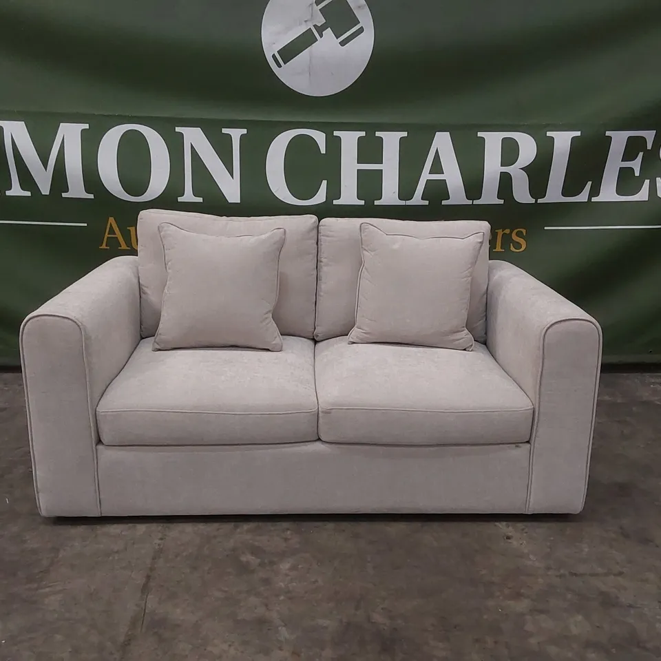QUALITY DESIGNER 2 SEATER FABRIC UPHOLSTERED SOFA 