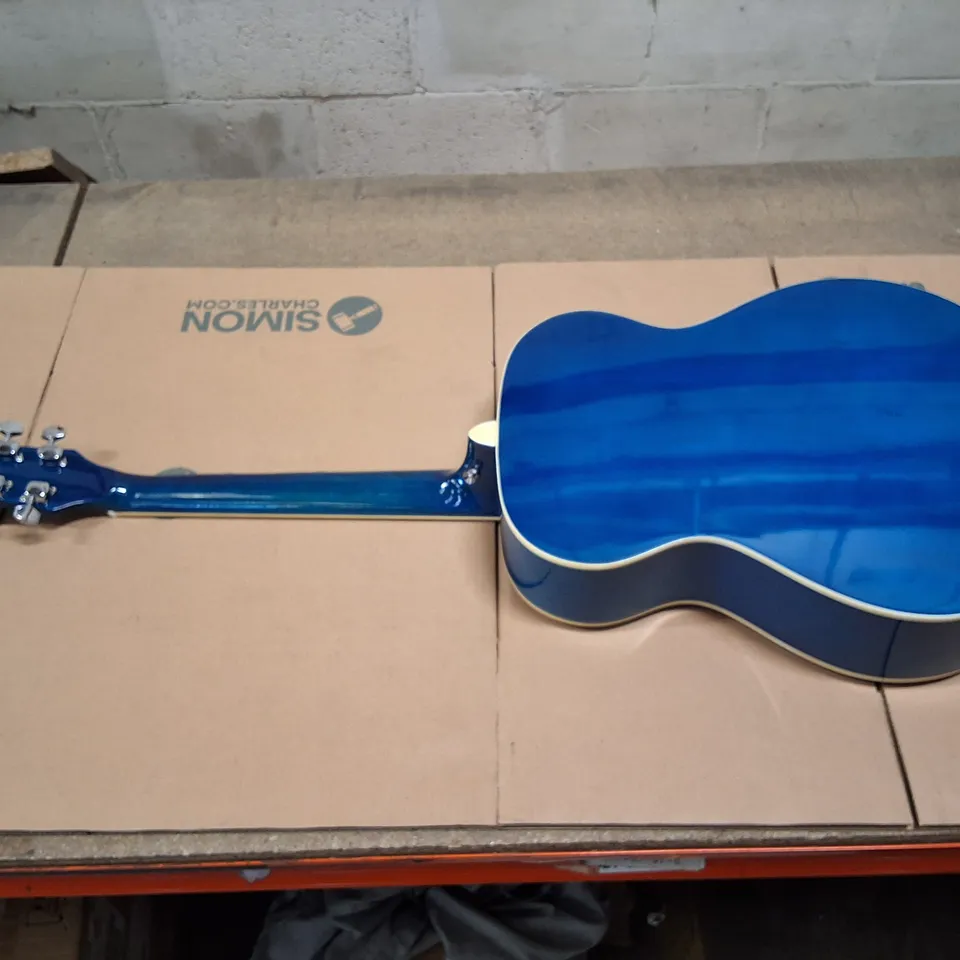 TIGER ACG2-BL ACOUSTIC GUITAR – BLUE, CUTAWAY