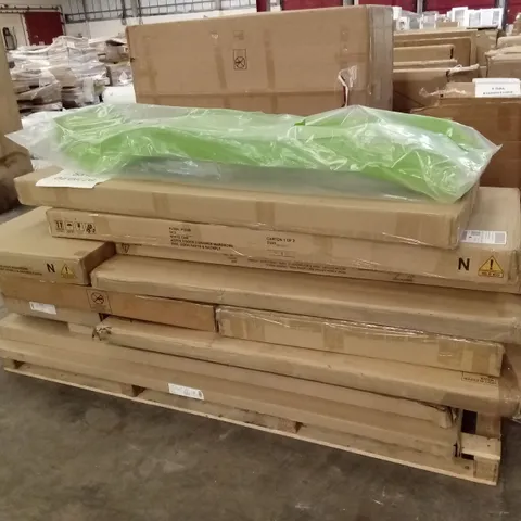 PALLET OF INCOMPLETE DESIGNER FURNITURE PARTS AND PIECES