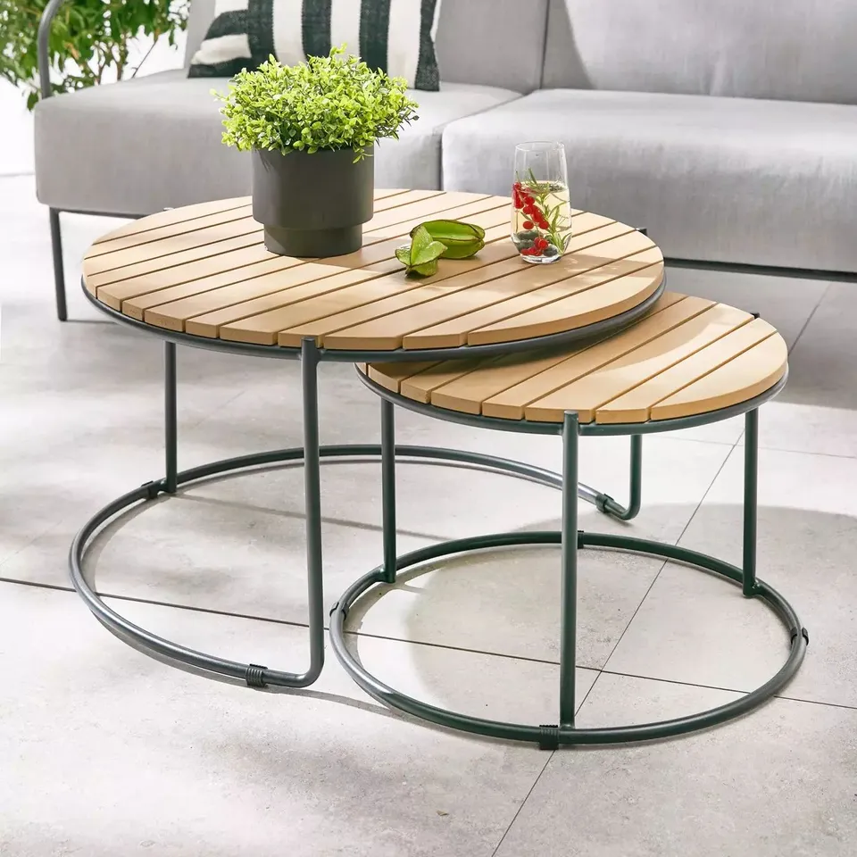 BOXED HARBOUR SET OF 2 NESTED TABLES (POLYWOOD)