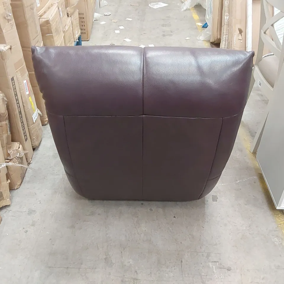 DESIGNER FAUX LEATHER PURPLE LOUNGER CHAIR