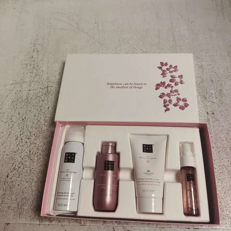 RITUALS THE RITUAL OF SAKURA 4-PIECE GIFT SET – FOAMING SHOWER GEL, WHIPPED BODY CREAM, SHOWER OIL & BODY MIST