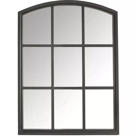 WOODEN WINDOW PANE MIRROR