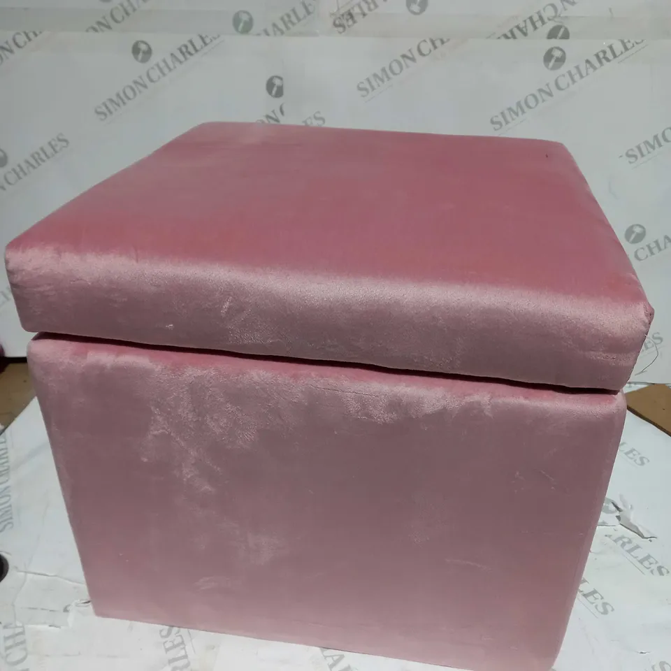 ALISON CORK SQUARE VELVET FOOT STOOL