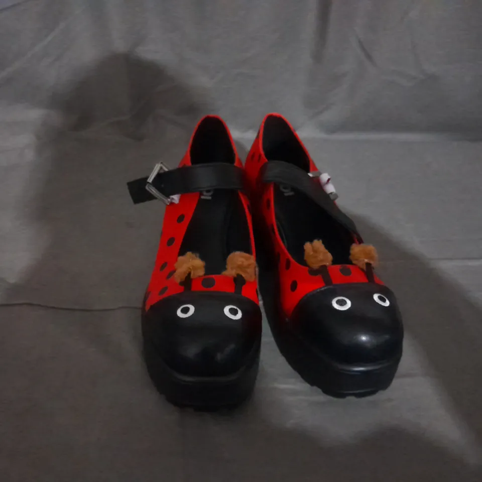 PAIR OF KOI TIRA MARY JANES LUCKY LADYBIRD EDITION SIZE 6