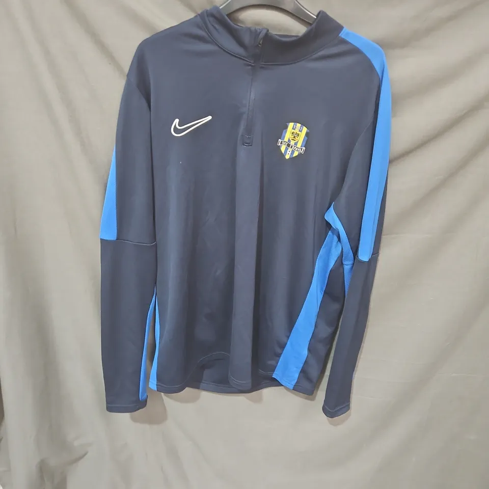 NIKE DRI-FIT TRAINING JACKET – NAVY WITH CREST BADGE SIZE L