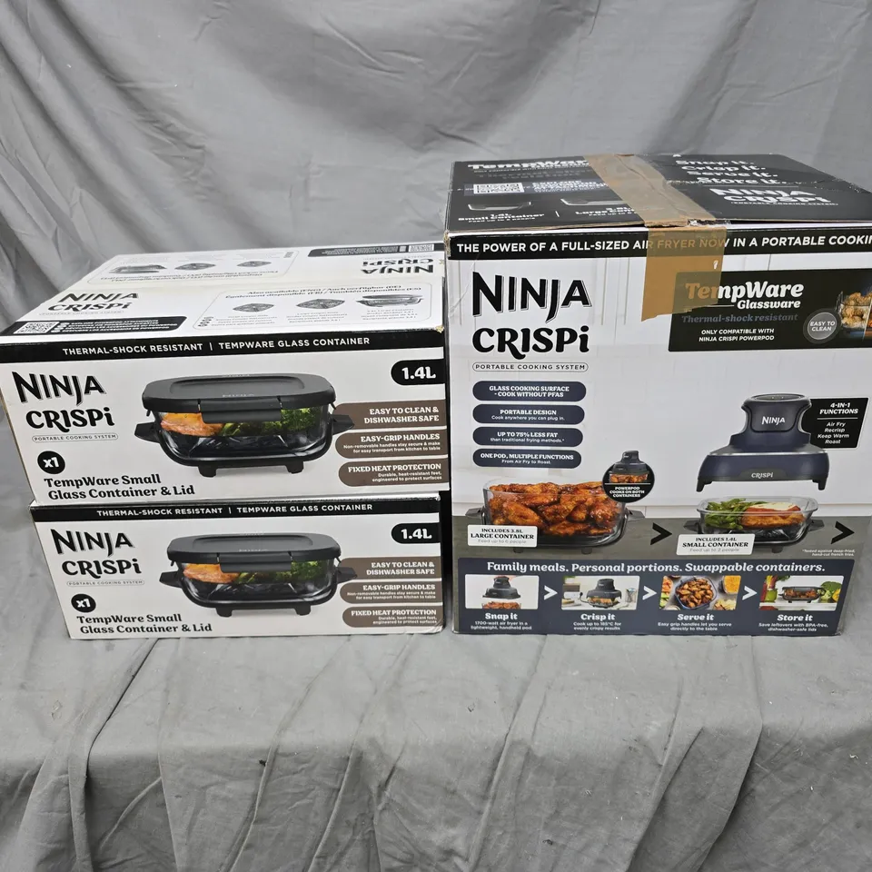NINJA CRISPI PORTABLE COOKING SYSTEM – BOXED WITH TEMPWARE GLASS CONTAINERS