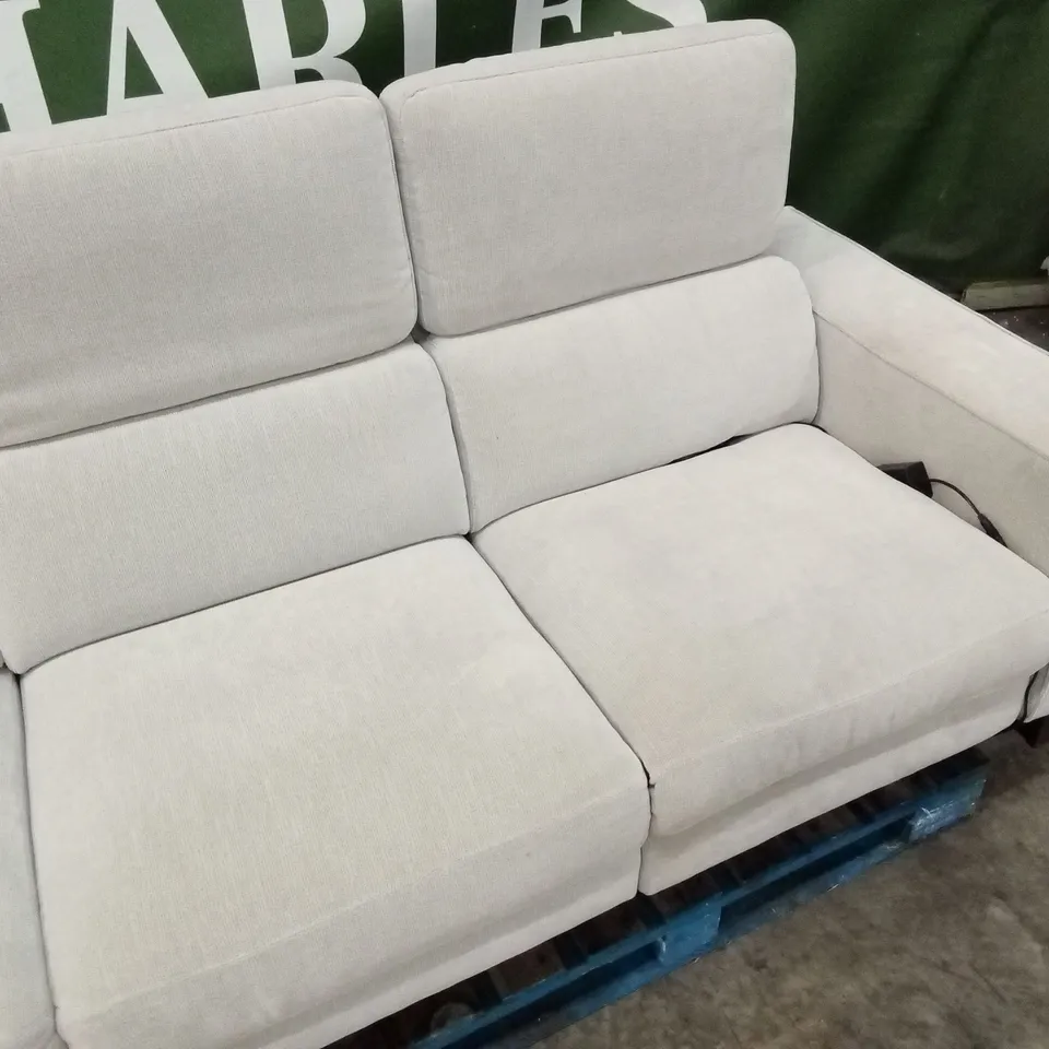 QUALITY DESIGNER ITALIAN MADE AGUSTO LARGE 4 SEATER FABRIC ELECTRIC RECLINER SOFA