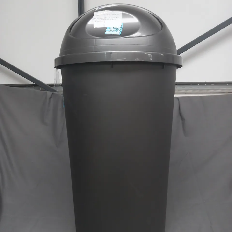GREY PLASTIC KITCHEN BIN