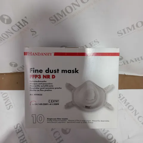 BOX OF 10 HANDANHY FINE DUST MASK - FFP3 NR D
