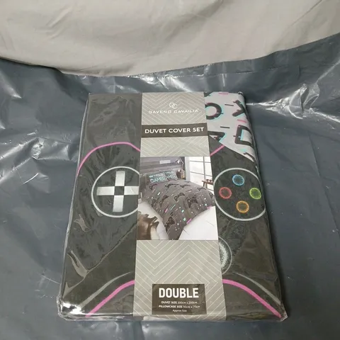GAVENO CAVAILIA DUVET COVER SET DOUBLE "GAMER" DESIGN UNBOXED