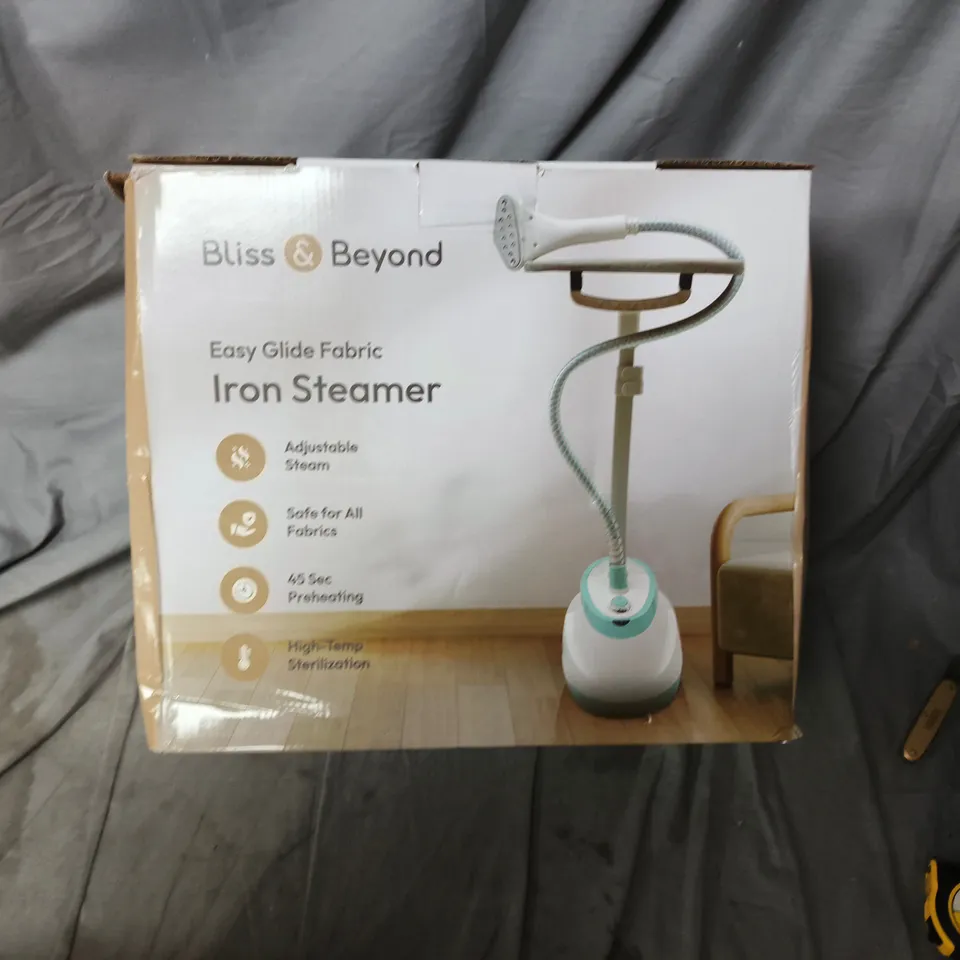 BLISS & BEYOND EASY GLIDE FABRIC IRON STEAMER – BOXED