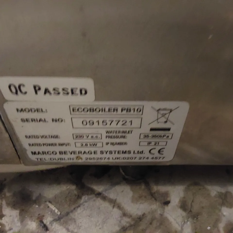 MARCO ECOBOILER ELECTRIC WATER HEATER PB10
