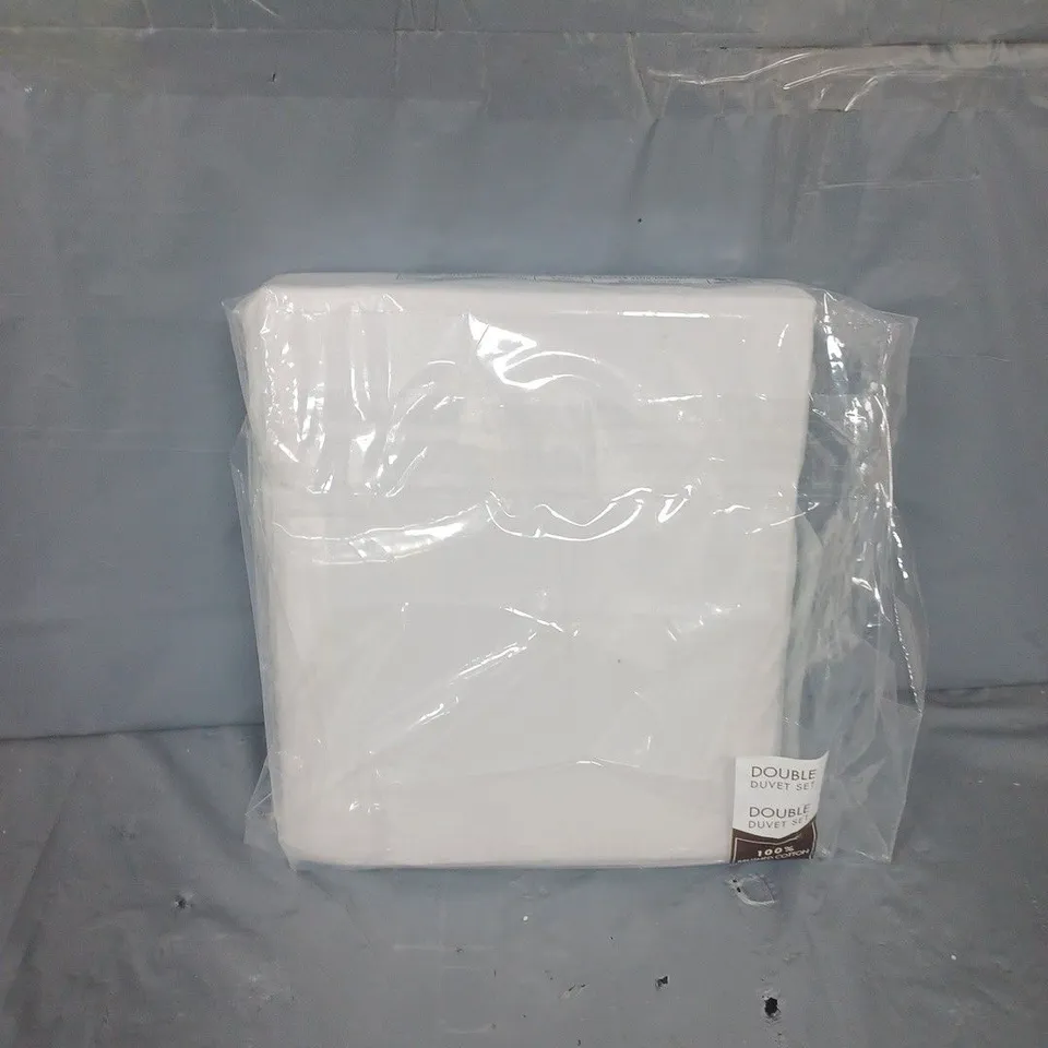 WHITE & GREY DOUBLE DUVET SET