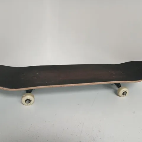 BLUE LONGBOARD SKATEBOARD WITH CREAM WHEELS AND SILVER TRUCKS