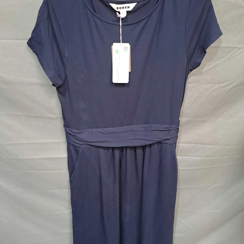 BODEN ROUND NECK DRESS IN NAVY - UK 12R