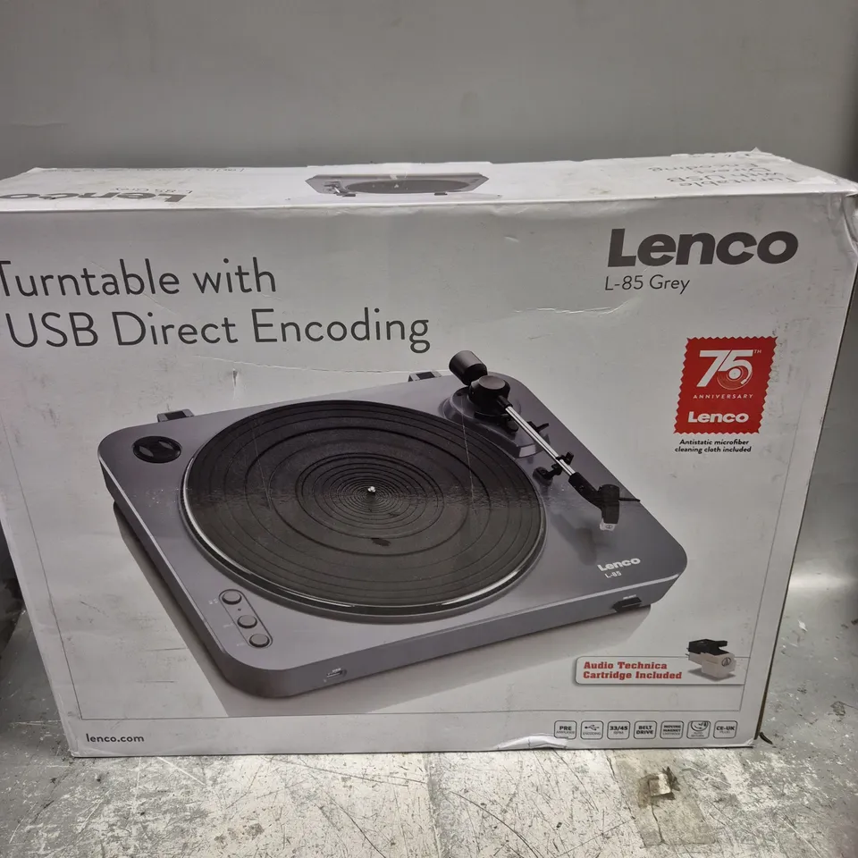 LENCO L-85 TURNTABLE IN GREY