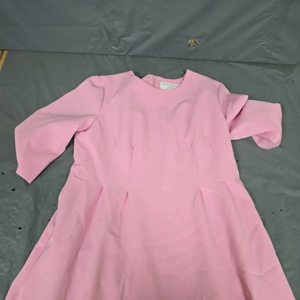 HELENE BERMAN EDGE TO EDGE DRESS IN PINK - 12