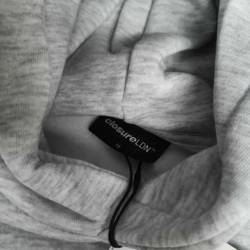 CLOSURE LDN ACTIVE TRACKSUIT HOODIE IN GREY - SIZE 14