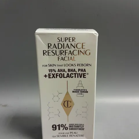 BOXED CHARLOTTE TILBURY SUPER RADIANCE RESURFACING FACIAL 50ML