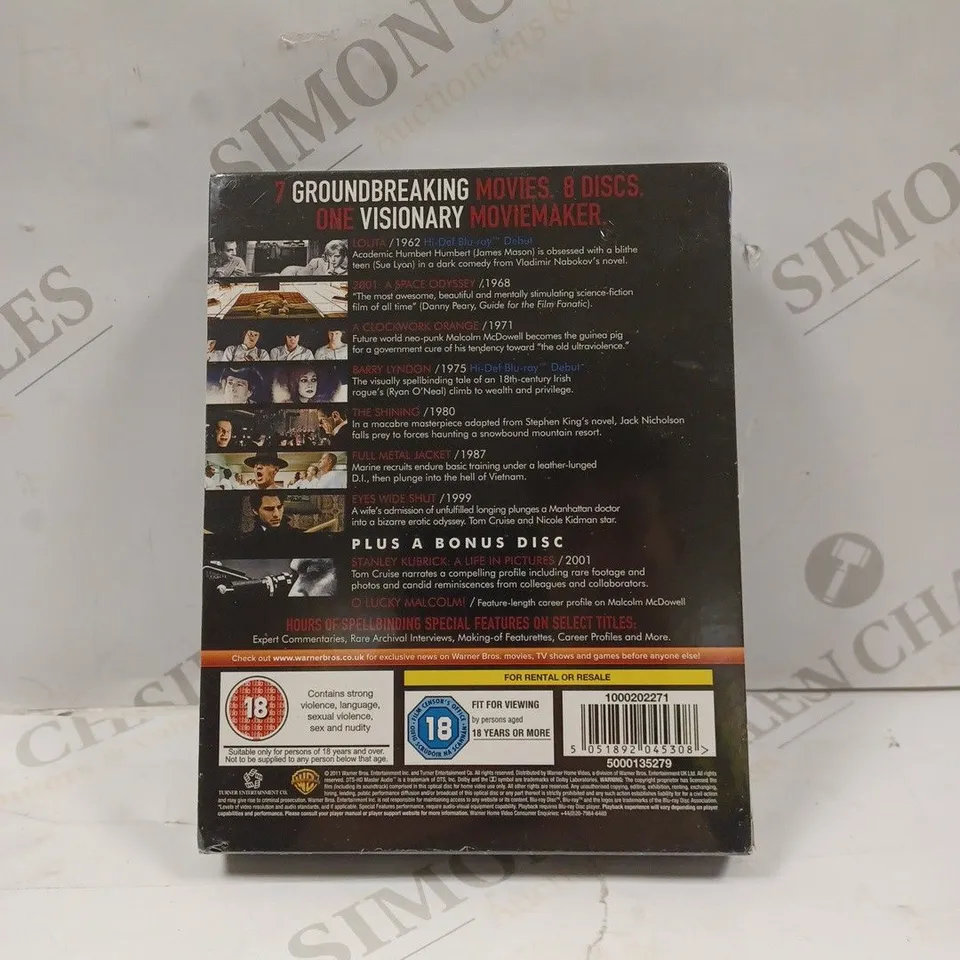 SEALED STANLEY KUBRICK VISIONARY FILMMAKER COLLECTION BLU-RAY WITH SLIPCOVER