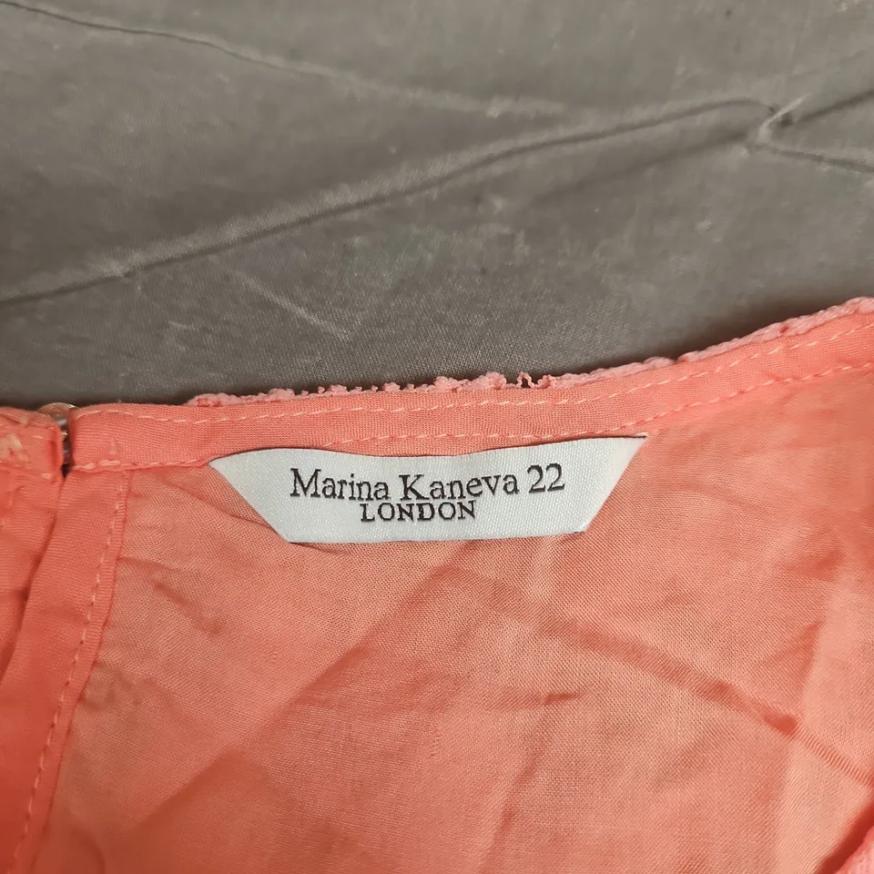 MARINA KANEVA LONDON CORAL LACE TOP – UK SIZE 22