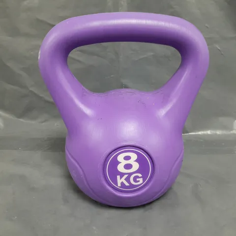 UNBRANDED PLASTIC 8KG KETTLEBELL IN PURPLE