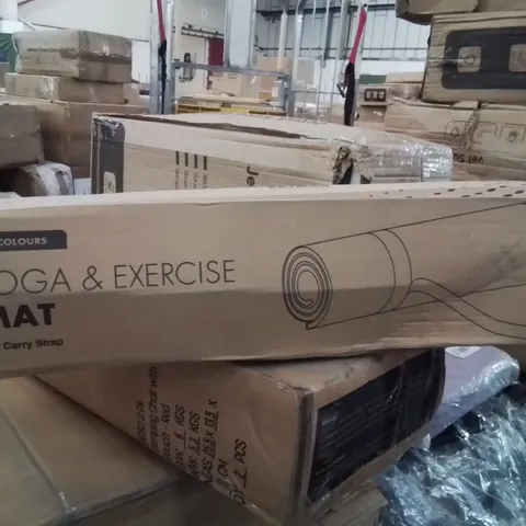 BOXED BLACK AND GREY YOGA & EXERCISE MAT