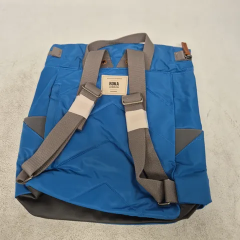 ROKA LONDON CANFIELD B RECYCLED NYLON MEDIUM BACKPACK – MALIBU BLUE