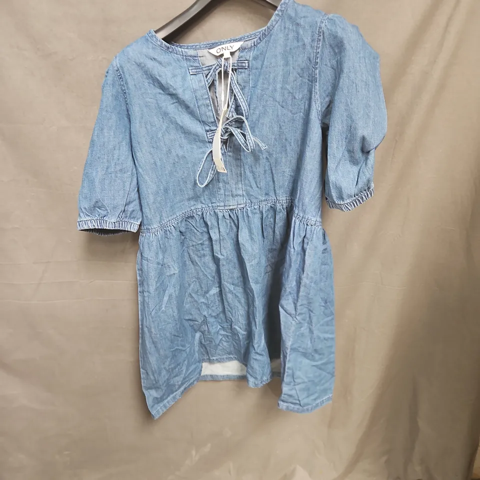 ONLY DENIM DRESS –  BLUE DENIM, UK SIZE S