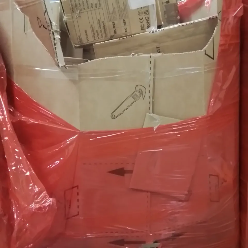 PALLET OF ASSORTED HOUSEHOLD GOODS AND PRODUCTS TO INCLUDE;AIR COOLER,CAT LITTER BOX,SERVING TRAYS