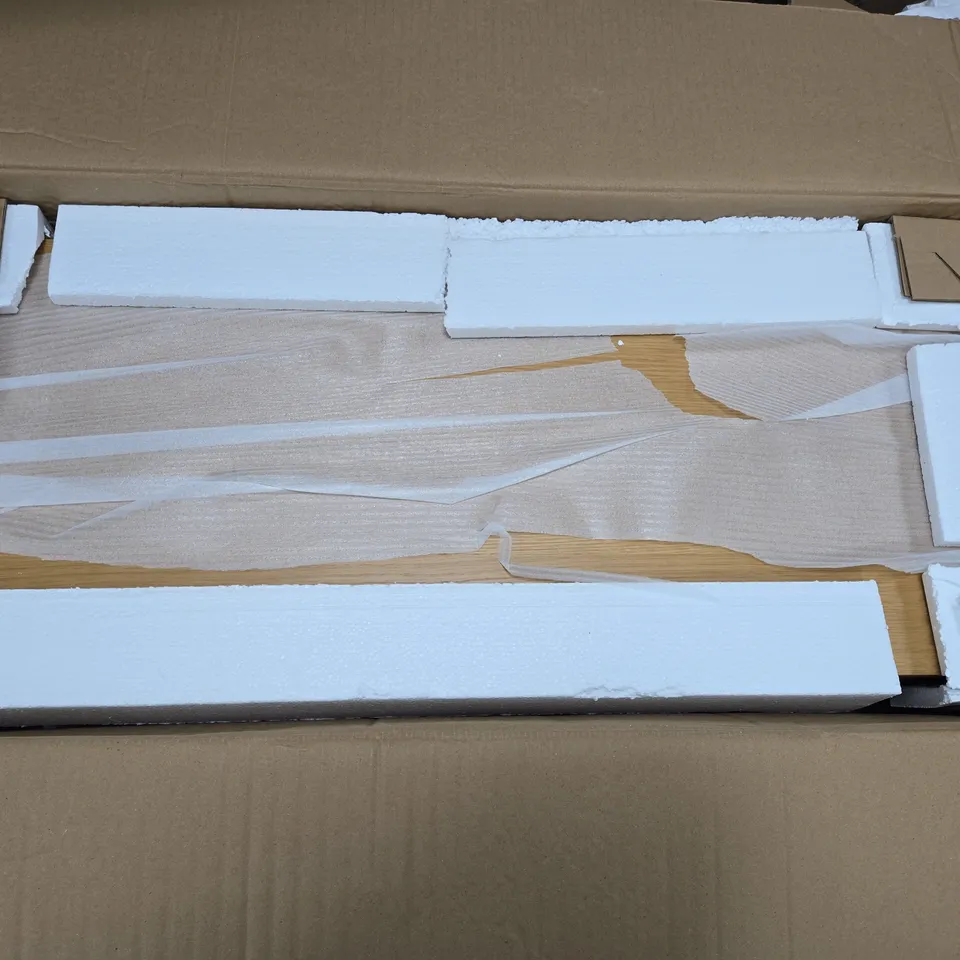 SAXON 2 DRAWER CONSOLE TABLE WITH SHELF - OAK