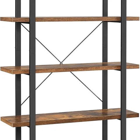 BOXED VASAGLE BOOKSHELF, 5-TIER INDUSTRIAL STABLE BOOKCASE