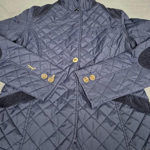 JOULES QUILTED JACKET, NAVY - SIZE 12