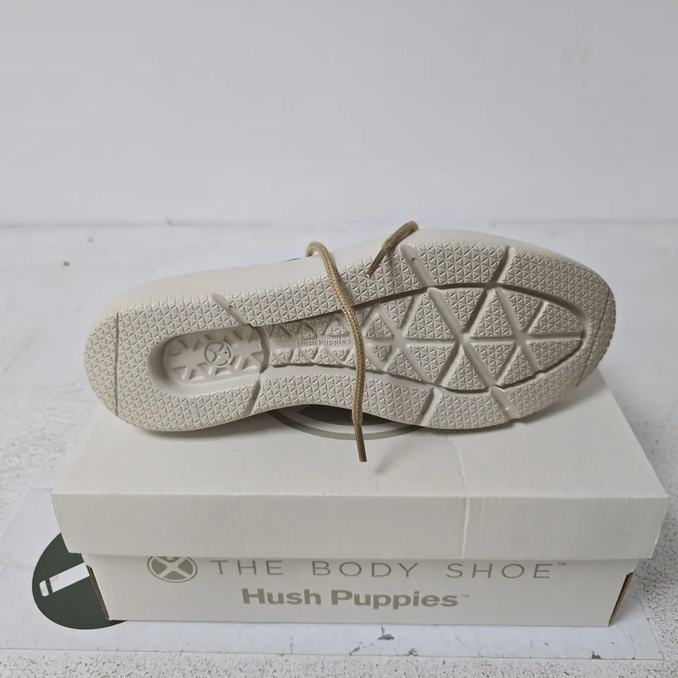 HUSH PUPPIES WOMEN JOY WINGTIP CHAMPAGNE LEATHER UK 6 BOXED