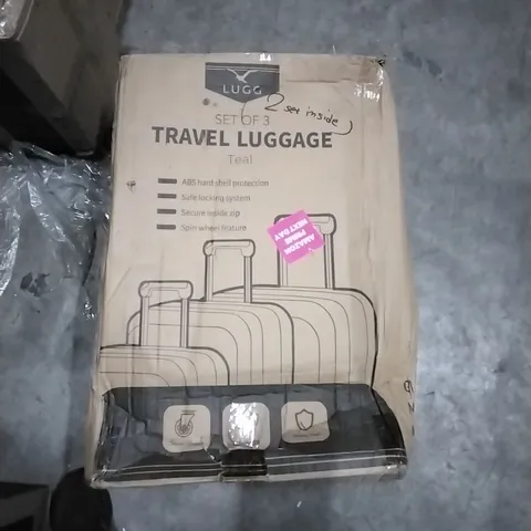 BOXED LUGG HARDSHELL TRAVEL SUITCASE (ONLY 2 OUT OF 3)