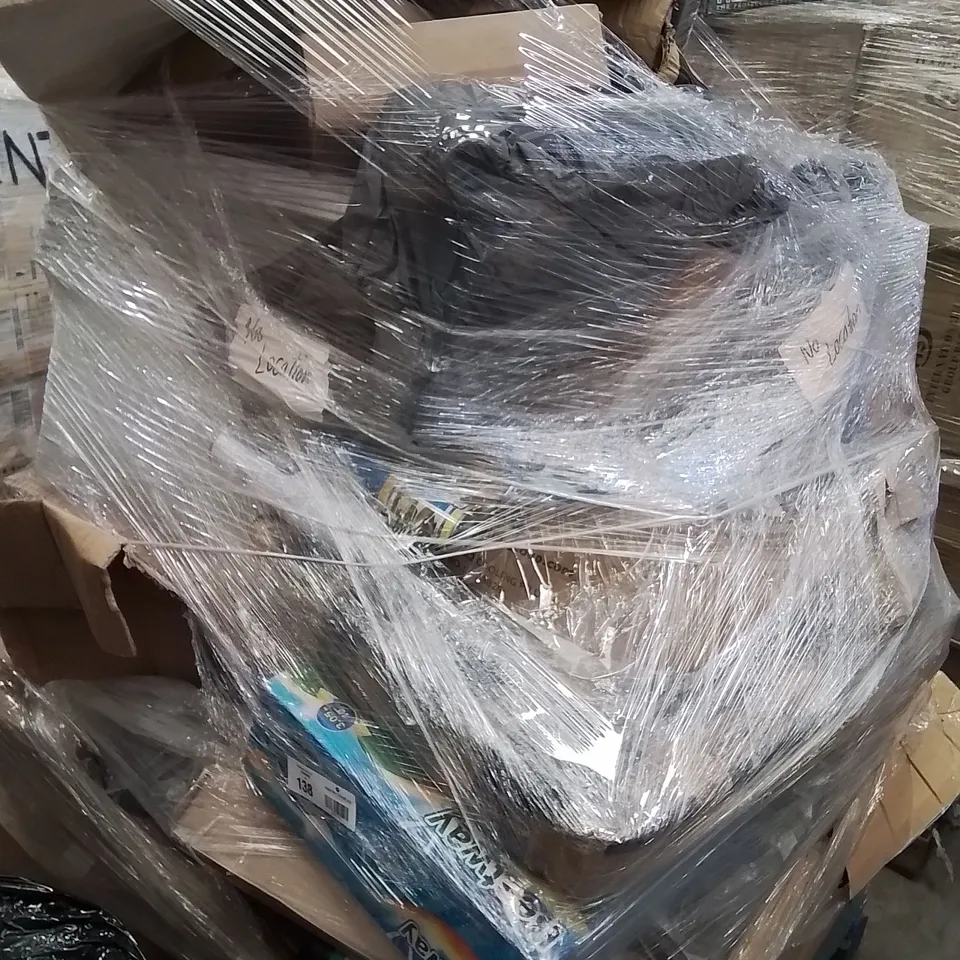 PALLET CONTAINING RATTAN FURNITURE,  PARASOL BASES, SWIMMING POOLS ETC.