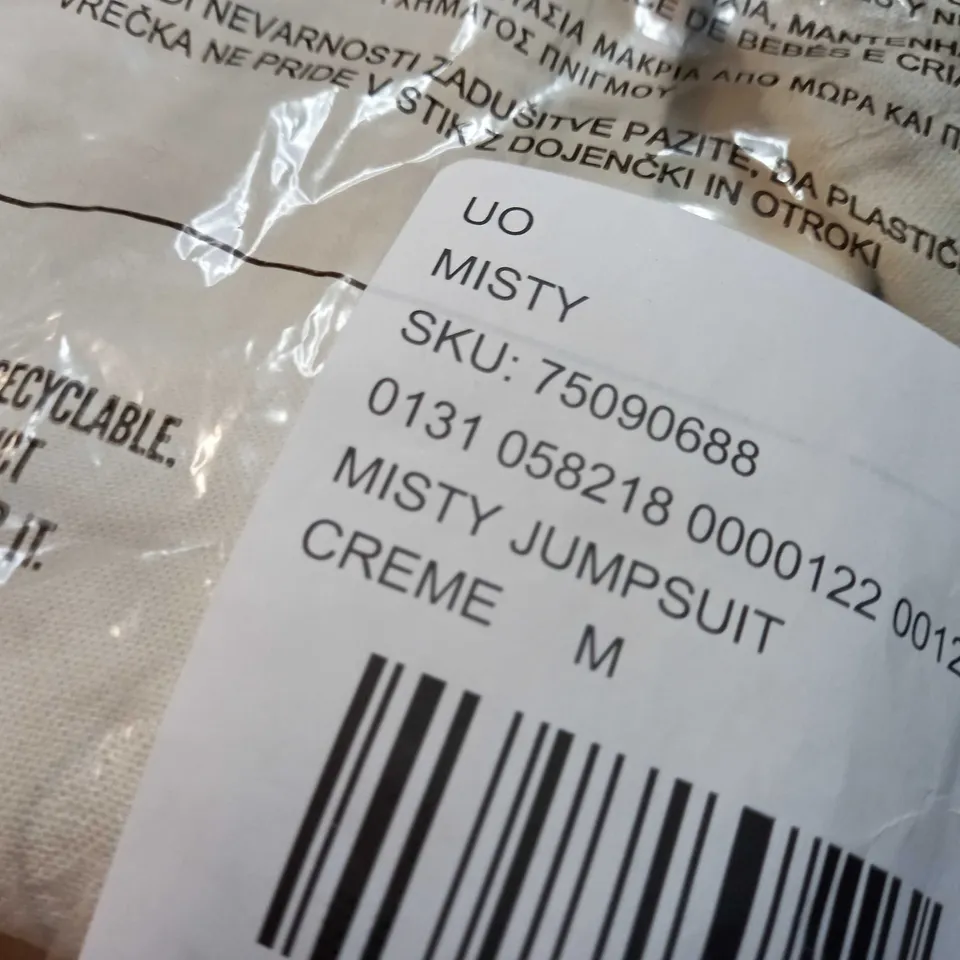 URBAN OUTFITTERS OATMEAL/CREME JUMPSUIT - MEDIUM