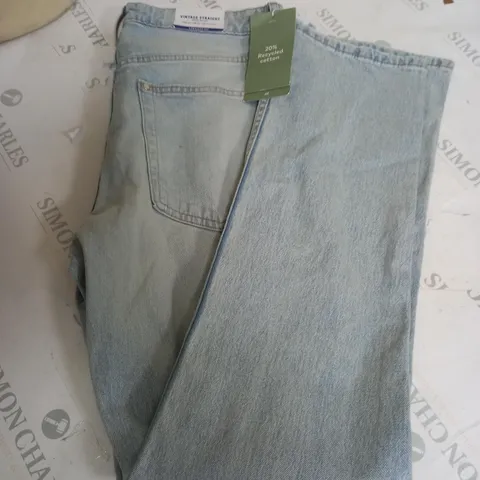 H&M VINTAGE STRAIGHT HIGH WAIST JEANS - UK 12