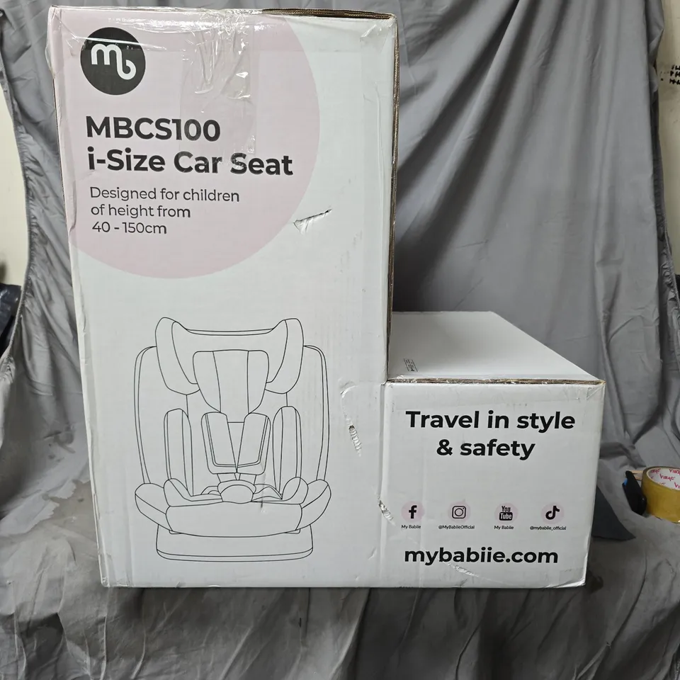 MY BABIIE MBCS100 2-IN-1 CONVERTIBLE R129 CAR SEAT - PINK LEOPARD