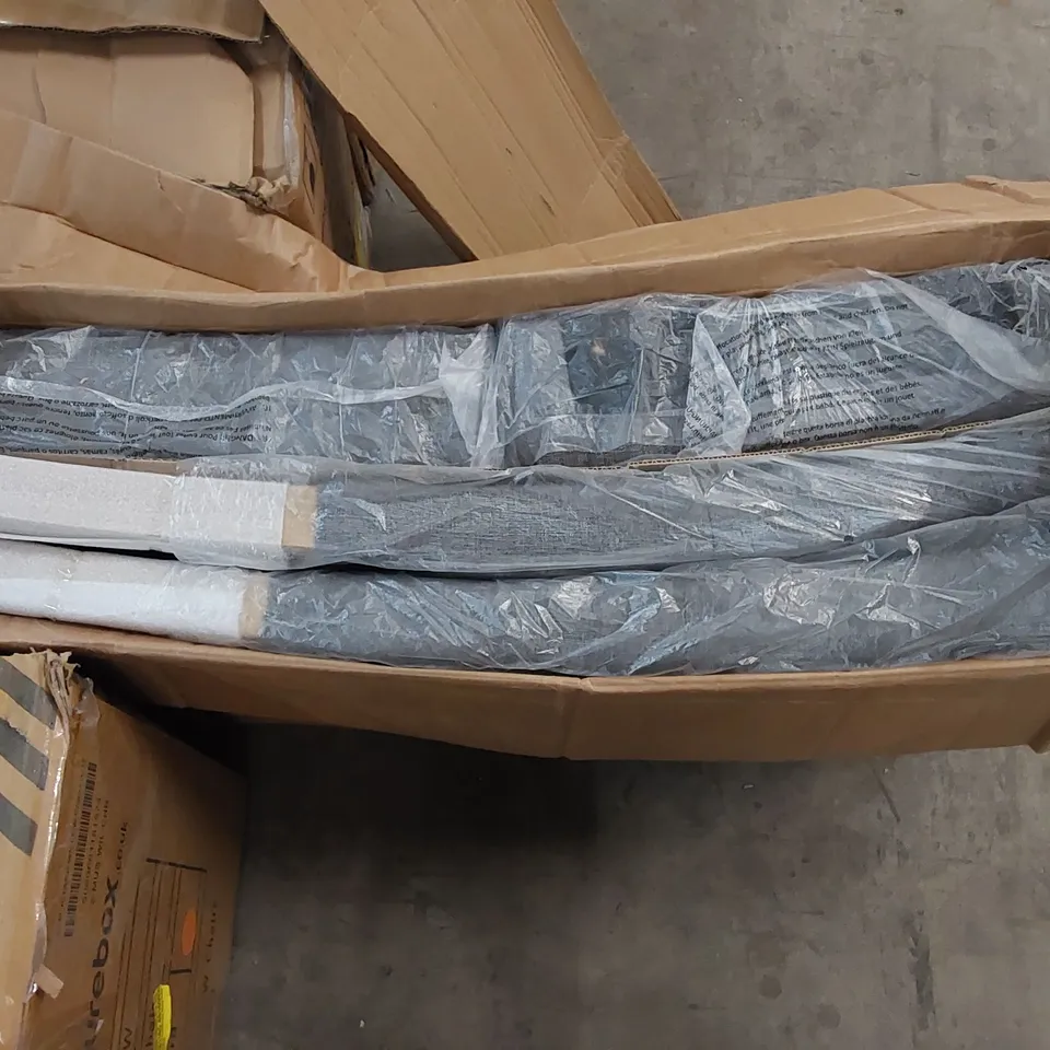 BOXED SET OF 2 DESIGNER FABRIC DINING CHAIRS IN GREY (1 BOX)