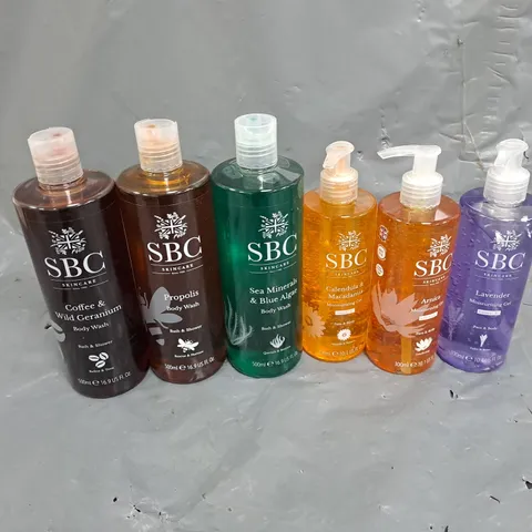 SBC SKINCARE ASSORTED BODY WASH AND MOISTURISING GEL - COLLECTION ONLY