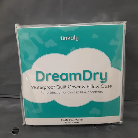 TINKALY DREAM DRY WATERPROOF QUILT COVER & PILLOW CASE 