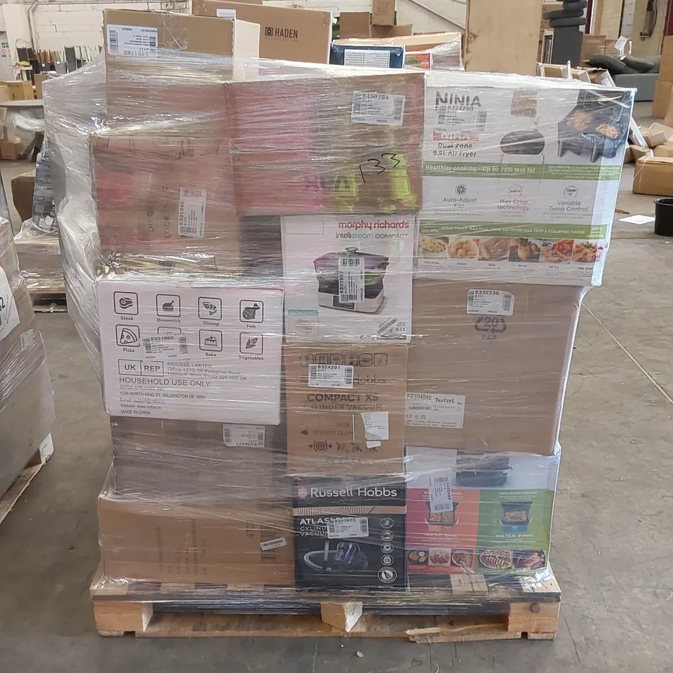 PALLET OF APPROXIMATELY 31 UNPROCESSED RAW RETURN HOUSEHOLD AND ELECTRICAL GOODS TO INCLUDE;